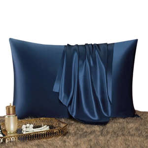 Anypillow Pillowcase 50x90cm Dark Blue Natural Mulberry Silk