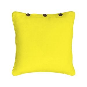 London Cushion Cover with Buttons 43cm - Yellow