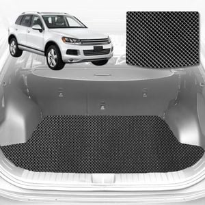 6D Diamond Car Boot Mat for VolksWagen Touareg 7P2011-2017-Cargo Mat-Black-Outback GT