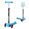 VEVOR Kick Scooter Blue with Light-Up 3 Wheels Anti-Slip Deck Aluminum Frame for Kids Ages 3+