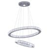 Eli & Co. Lighting Macy 2-Ring Crystal Chandelier – 3CCT Dimmable Chrome Finish