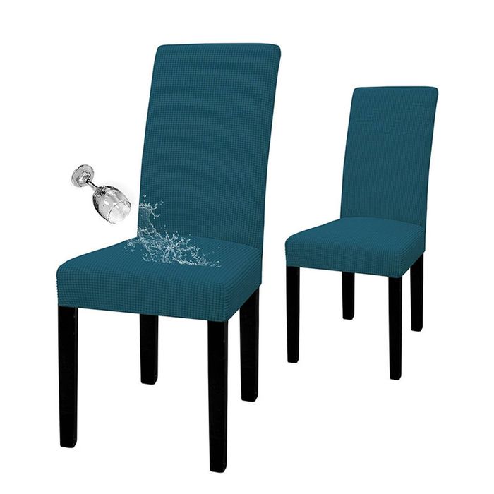 Catzon 2 Pcs Dining Chair Covers Waterproof Stretch-DarkCyan