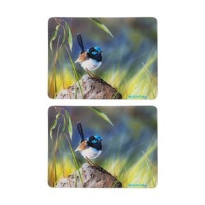 2x Ashdene Aus Small Birds Surface Protector Placemat Wren Animal Art