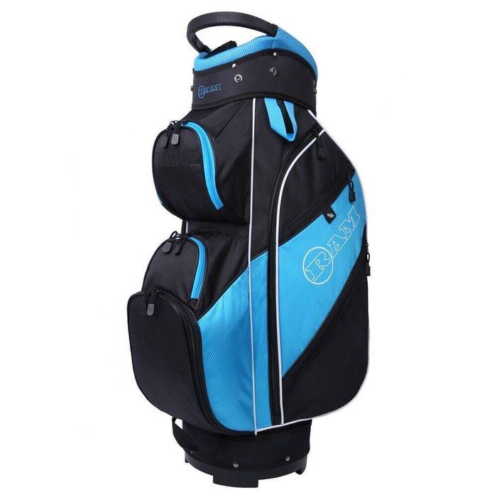 Ram Golf Lightweight Ladies Cart Bag with 14 Way Dividers Top Grey/Pink
