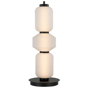 Telbix Torso Modern Table Desk Lamp Light Metal Glass Black Matte