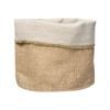 Ladelle Starry Gold Lurex Weave Jute Storage Basket Organiser 20.5x18x18cm