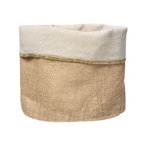 Ladelle Starry Gold Lurex Weave Jute Storage Basket Organiser 20.5x18x18cm