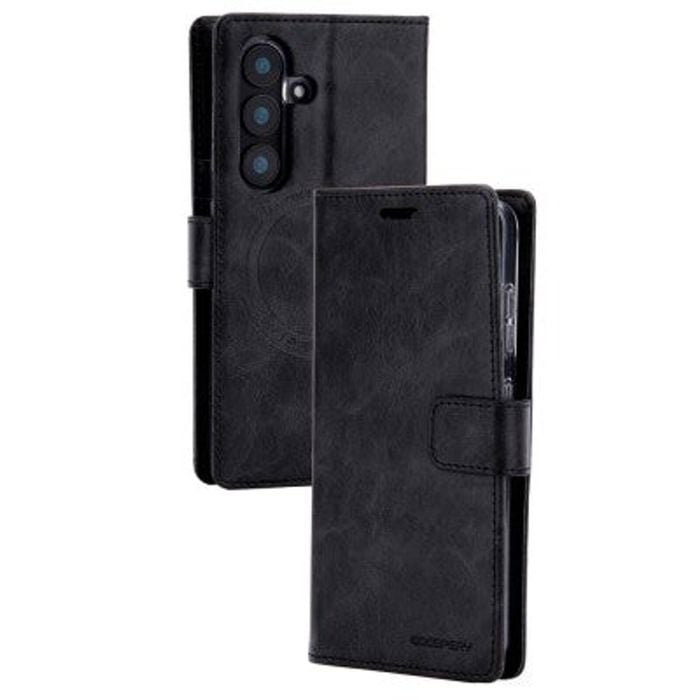 Goospery Bluemoon Diary For Samsung Galaxy S25 Fe - Black, Magsafe