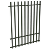ProtectorAl 0350-1200W x 1500H Woodland Grey Aluminium Batten Pool Fence Panel with Mid Rail