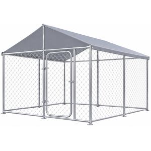 Advwin Dog Kennel Large House Pet Run Cage Puppy Outdoor Enclosur