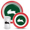 NRL 3 Piece Dinner Set - South Sydney Rabbitohs - Melamine Plate, Bowl, Cup