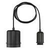 Brilliant Black Maggie Plug-In DIY Shade Holding Suspension Pendant