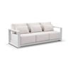 Whitehaven 3 Seater Outdoor Aluminium Lounge White & Sunbrella Canvas Cushions