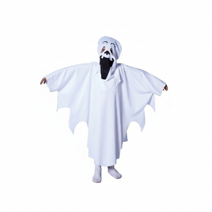 More Than Party Halloween Kids Ghost Costume Lightweight Hooded Tunic 10-12y