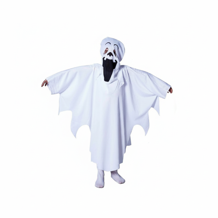 More Than Party Halloween Kids Ghost Costume Lightweight Hooded Tunic 10-12y