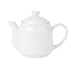 Olympia Beverage Teapot Athena 4 Pack 430ml White Porcelain Hospitality Tableware