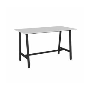 Olg Axis Trestle Bar Leaner 4 Leg Black Frame White Top L2100mm X W900mm