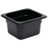 Vogue Gastronorm Food Pan Polycarbonate Black Gn 1/6 100mm Commercial Kitchen Storage