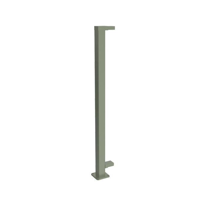 ProtectorAl 1010mm Pale Eucalypt Aluminium Flanged End Balustrade Post