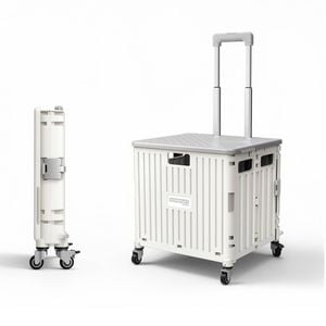 Viviendo Foldable Shopping Trolley, 65L Collapsible Utility Cart