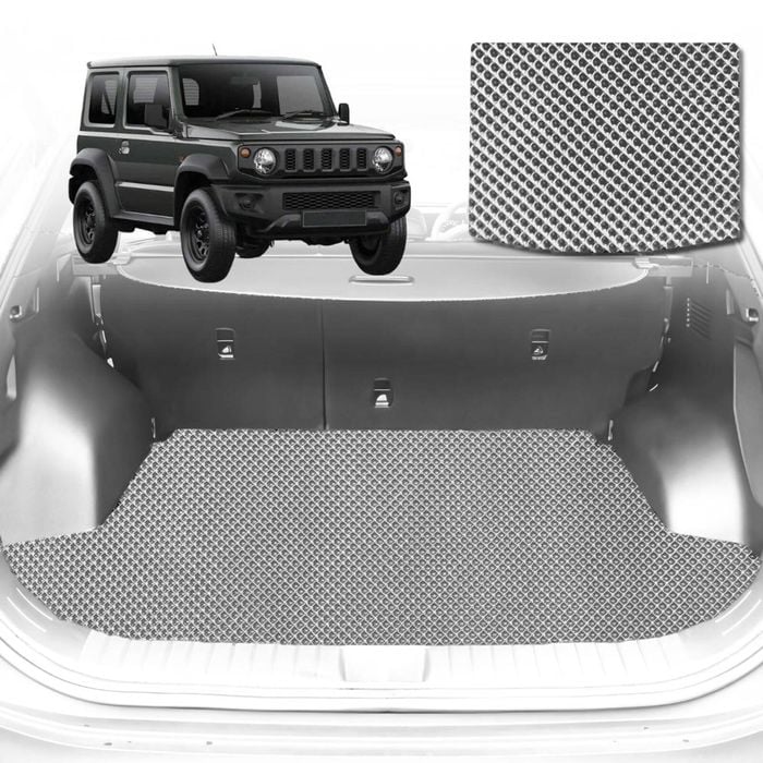 6D Diamond Car Boot Mat for Suzuki Jimny Auto2018-Current-Cargo Mat-Grey-Outback GT