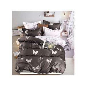 3D Black Butterfly 144 Bed Pillowcases Quilt King Single Size