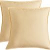 CleverPolly Twin Pack Vintage Washed Microfibre European Pillowcase - Butter