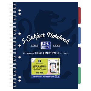 Oxford Scribzee Compatible A4 Subject Book 200pg (Navy)