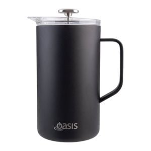 Oasis Oasis Stainless Steel Double Wall Insulated Coffee Press 8 Cup Black