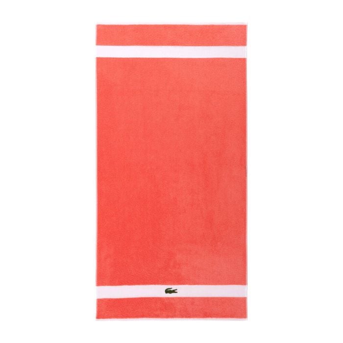 Lacoste L Casual Bath Towel Absorbent 100% Cotton 450gsm 70x140cm Red