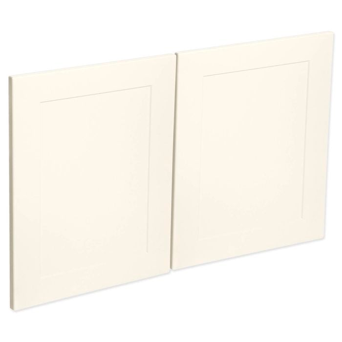 Kaboodle 1000mm Antique White Alpine Fridge Cabinet Doors - 2 Pack