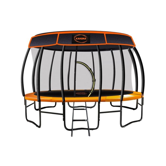 Kahuna Trampoline 16 Ft With  Roof Cover - Orange