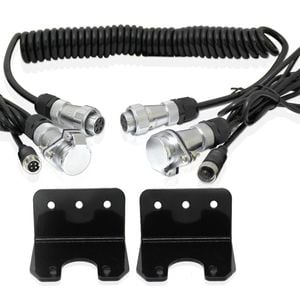 Elinz Metal Mounting Bracket + Heavy Duty Trailer Cable Coil and 4PIN Connectors 1 AV Input