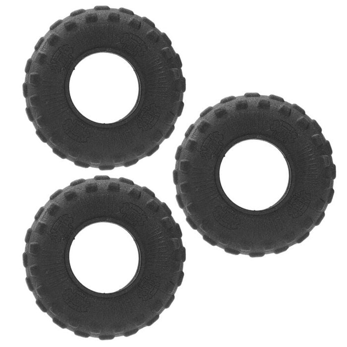 3PK Paws & Claws All Terrain Rubber Tyre Small Chew Toy 9X9X3.5cm