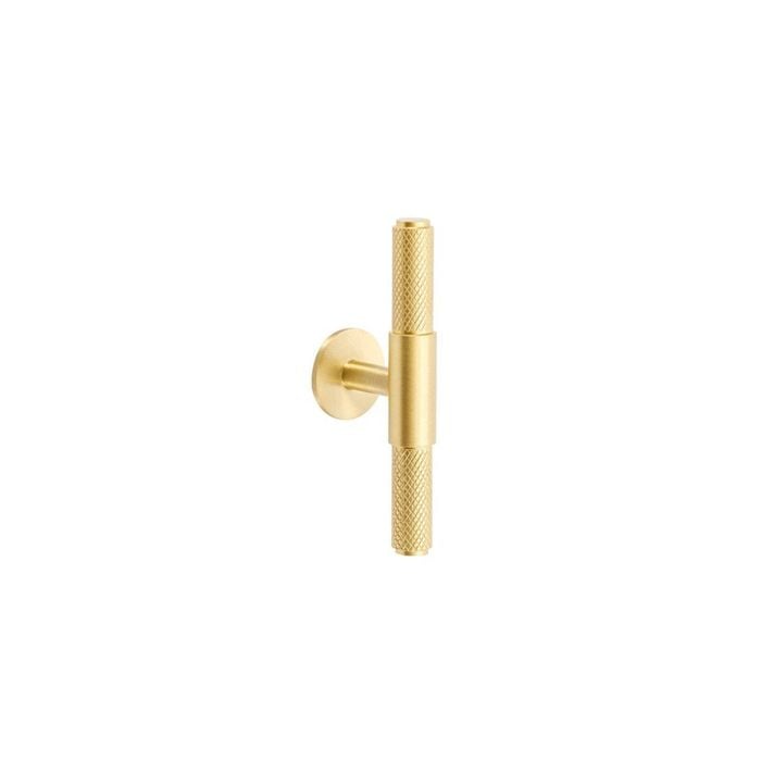 Zanda Satin Brass Zurich Knurled T-Knob