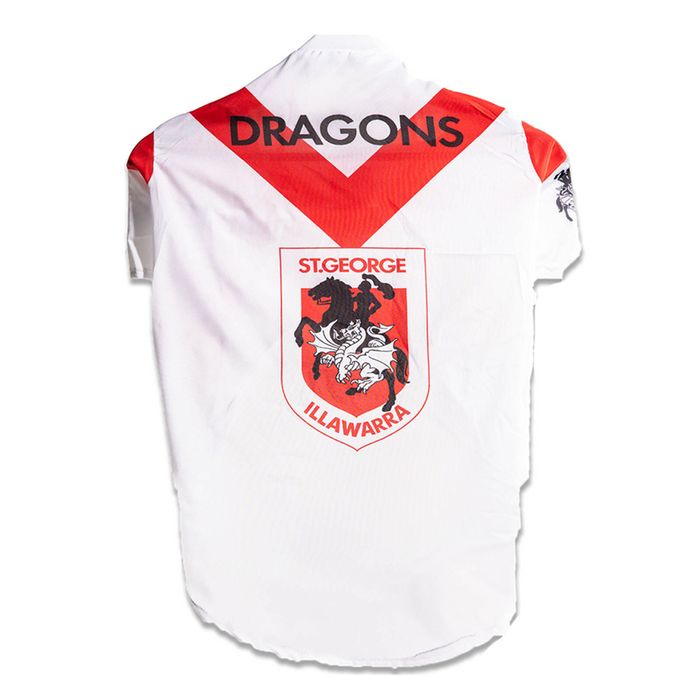 NRL St George Dragons Pet Dog/Puppy Sports Breathable Jersey Clothing/Costume L