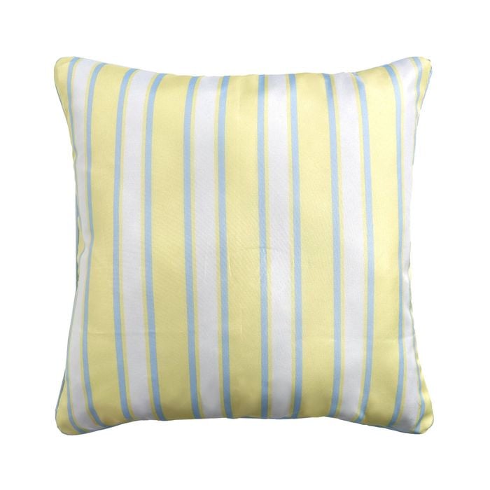 Marquee 45cm Yellow Blue Annie Pinstripe Outdoor Cushion