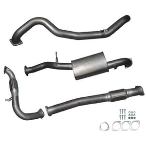 Ignite Exhausts Turbo Back For Nissan Gu Patrol 3l Coil Spring Ute 3" Cat & Muffler Raw Aluminised Steel