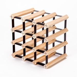 Home Ready 12 Bottle Timber Wine Rack Storage Cellar Organiser