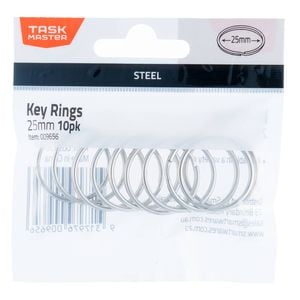 Taskmaster 25mm Key Ring - 10 Pack