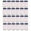 24x 375ml Flint Glass Jars + Twist Lids - Round Food Storage Preserving Jar