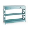 Costway 3-tier Console Table X-design Sofa Side Hallway Table