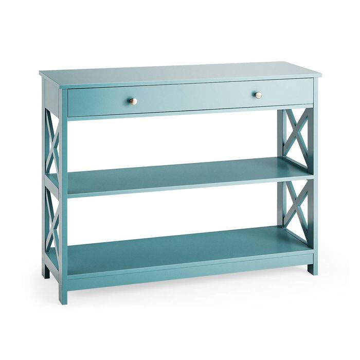 Costway 3-tier Console Table X-design Sofa Side Hallway Table