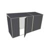 Build-A-Shed 1.2 x 3.7 x 2.0m Skillion Single Hinged Side Door Shed - Grey