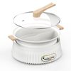 YOPOWER Electric Hot Pot, 4L Dual Zone Stew Cooker with Removable Pot