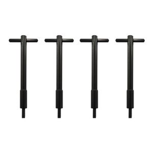 Valve Cover T-Bar Wing Bolts Black Anodised Aluminium, Set of 4, Small Block Chev, Holden