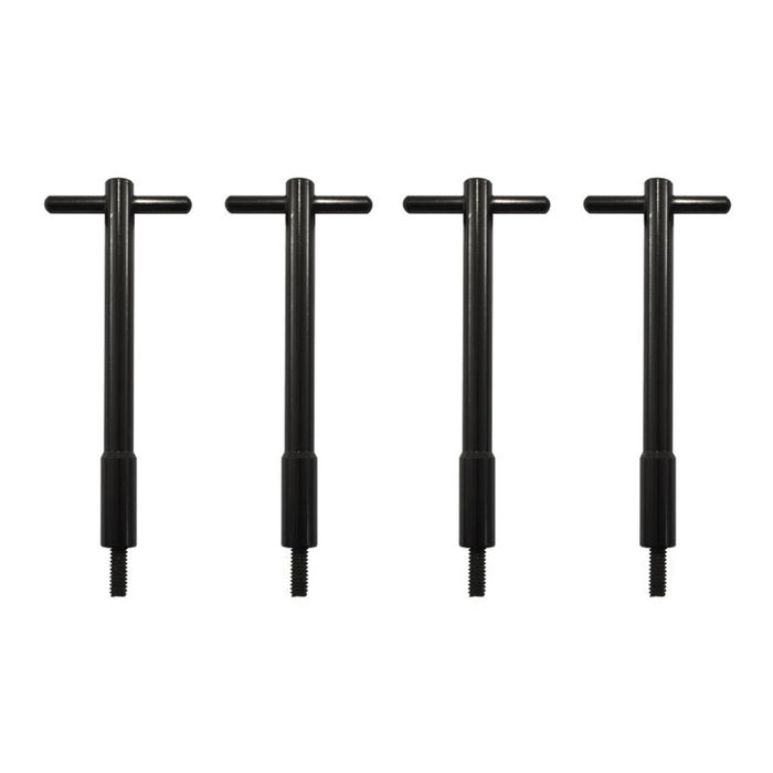 Valve Cover T-Bar Wing Bolts Black Anodised Aluminium, Set of 4, Small Block Chev, Holden