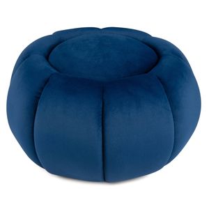 Costway Pumpkin Ottoman Footrest Stool w/Hidden Storage & Removable Lid-Blue