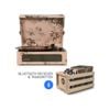 Crosley Voyager Bluetooth Portable Turntable - Floral + Bundled Record Storage Crate