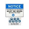 Brutus PPE Must be Worn Plastic Sign 600x450mm